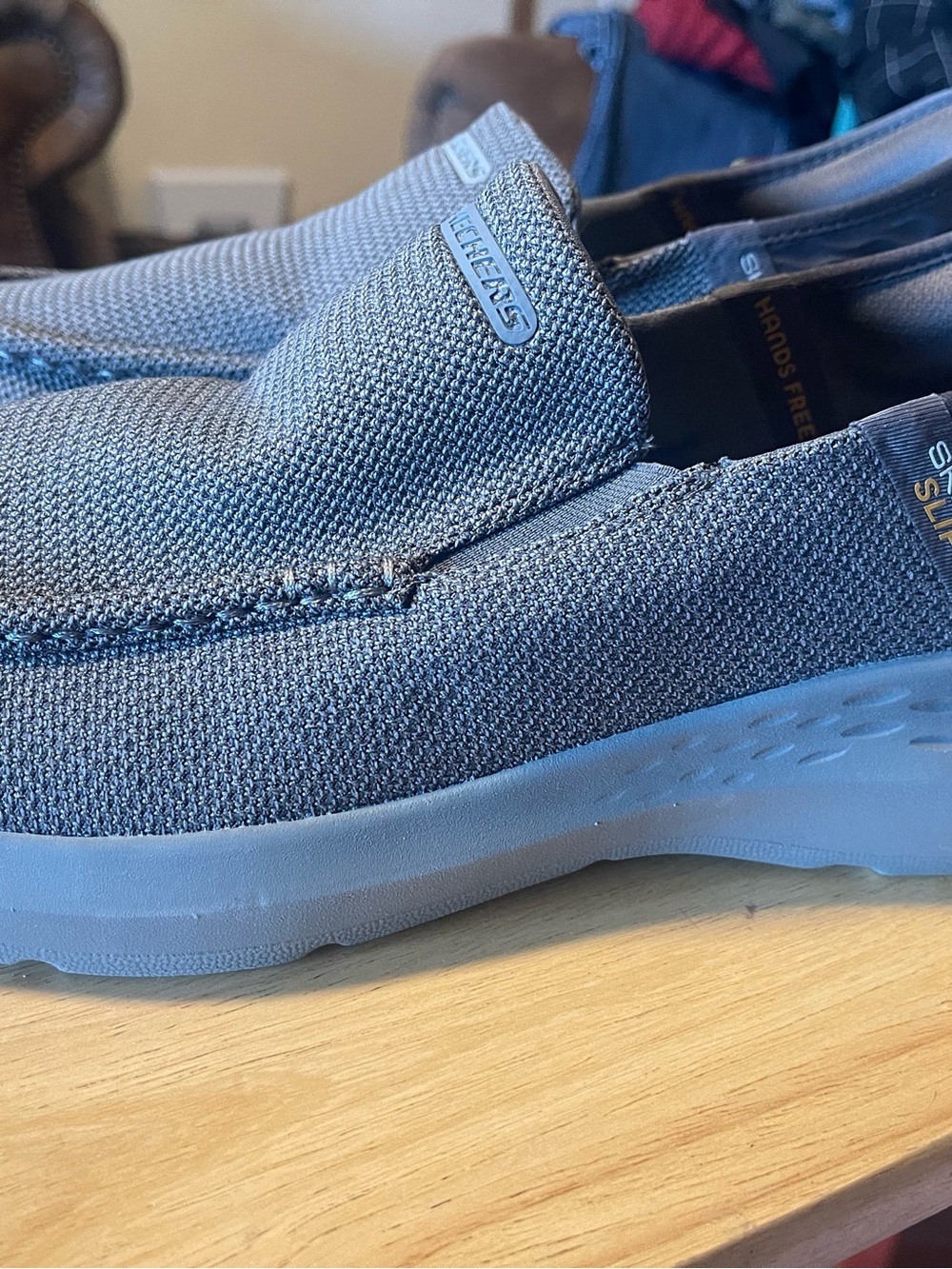 Skechers Slip-ins Hands Free Gray Slip-On Memory Foam Lightweight Mens 10.5